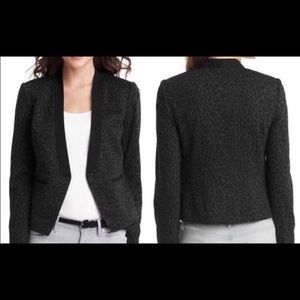 Ann Taylor Loft Black Leopard Blazer Size 6